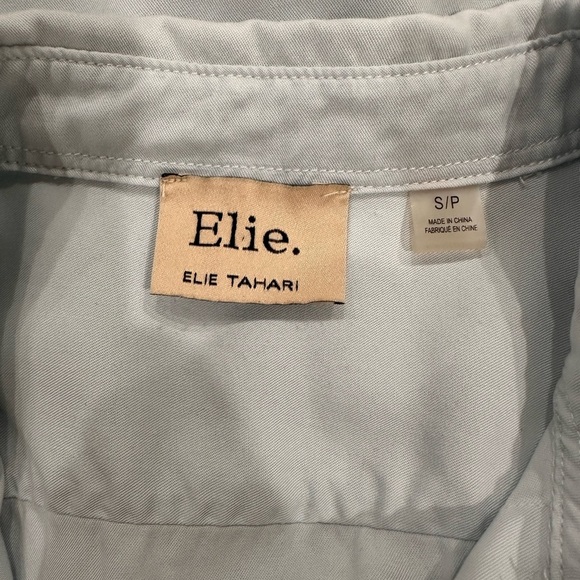 Elie Light Blue Button-Up Shirt Women's S/P - Picture 6 of 7